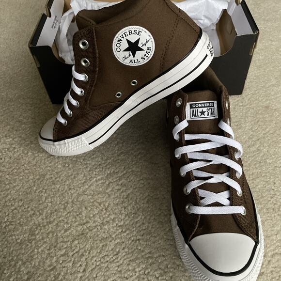 NWB Converse Malden St Mid Grounded Brown Canvas Sneakers Mens 10.5 Women’s 12.5 main image 8